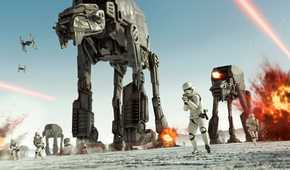 AT-AT walkers in Star Wars: Battlefront II.