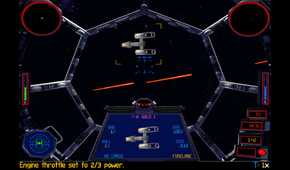 A screenshot from the remastered Star Wars: Tie Fighter + X-Wing bundle.