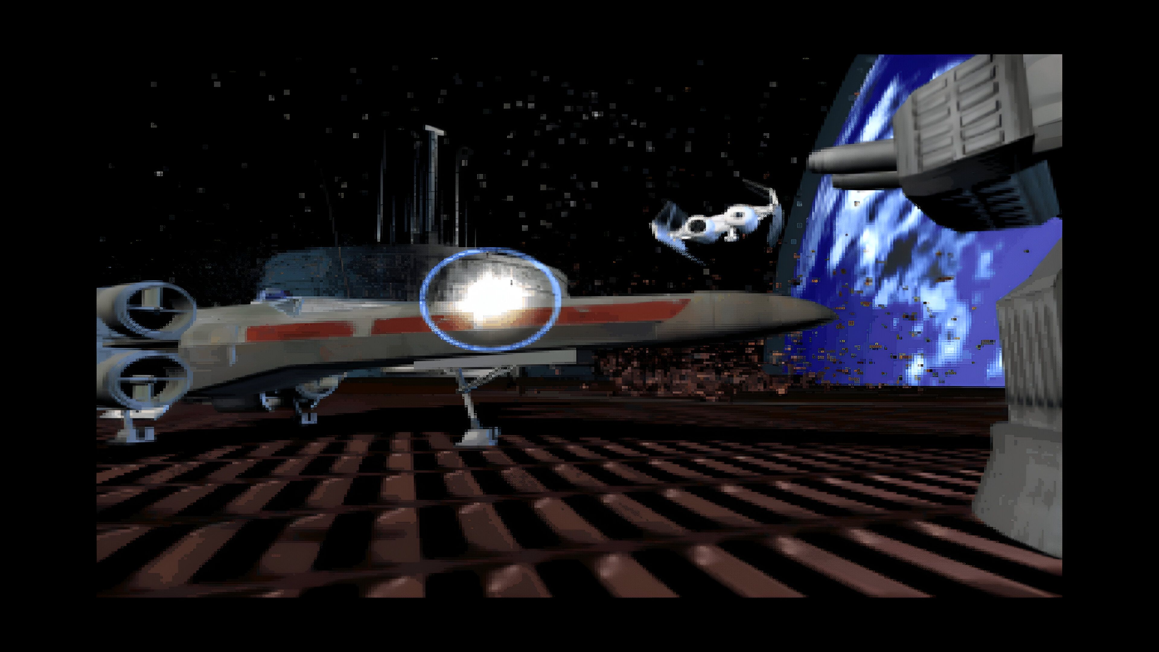 A screenshot from the remastered Star Wars: Tie Fighter + X-Wing bundle.