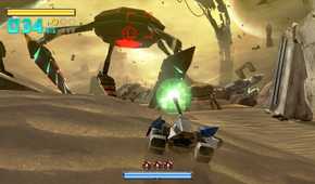 A screenshot of gameplay from Star Fox Zero