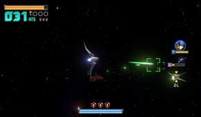 A screenshot of gameplay from Star Fox Zero