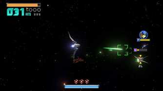 A screenshot of gameplay from Star Fox Zero