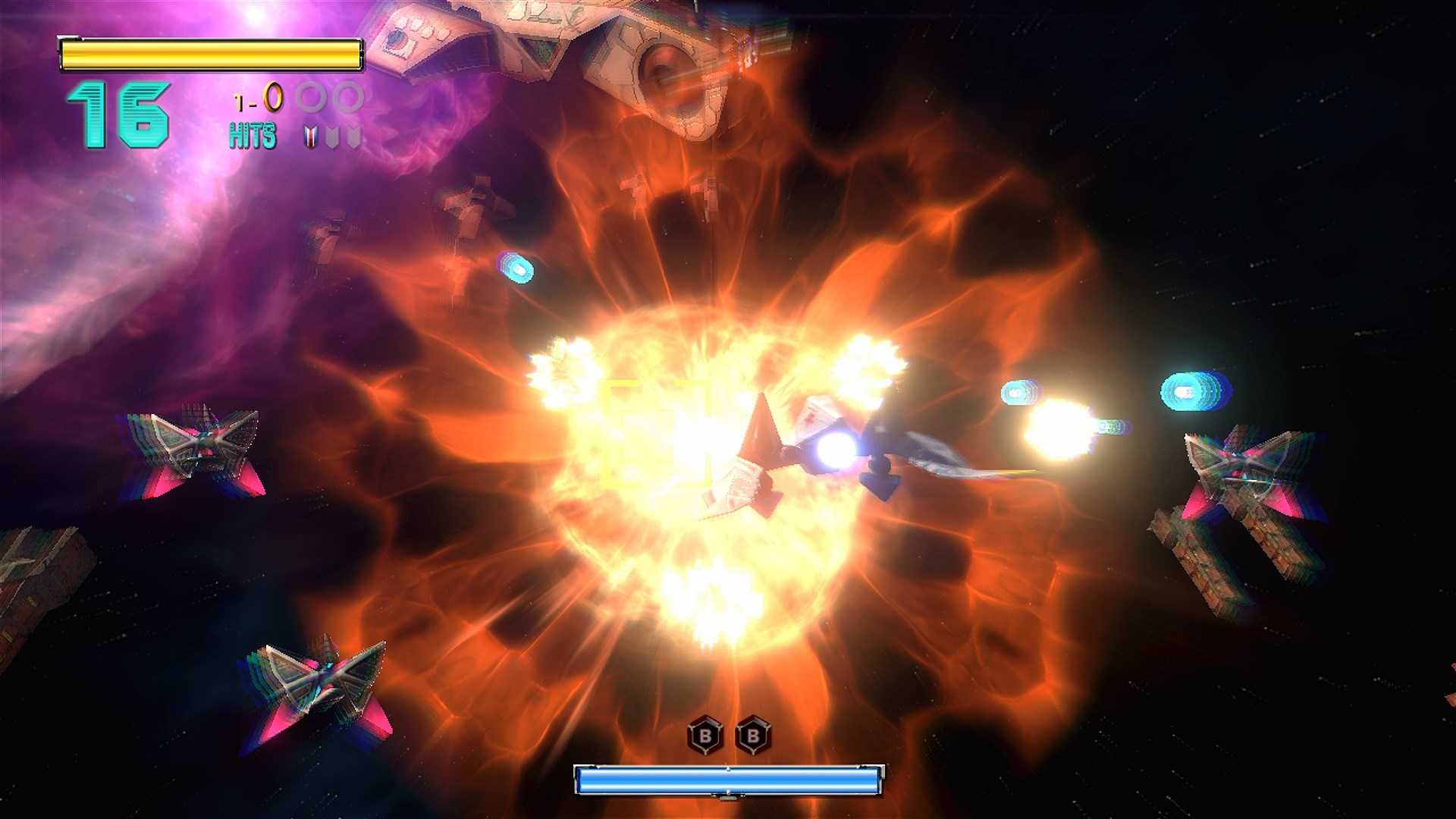 A screenshot of gameplay from Star Fox Zero