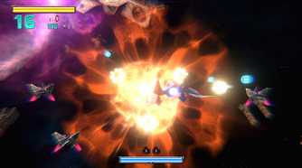 A screenshot of gameplay from Star Fox Zero