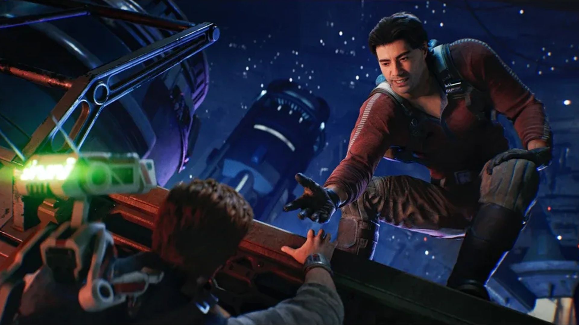 A screenshot of gameplay from Star Wars Jedi Survivor