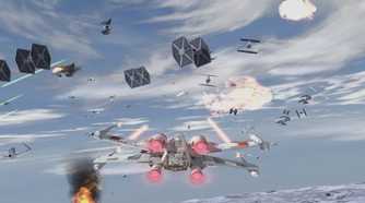 A screenshot of gameplay from Star Wars Rogue Squadron 3: Rebel Strike
