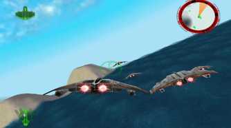 A screenshot of gameplay from Star Wars Rogue Squadron
