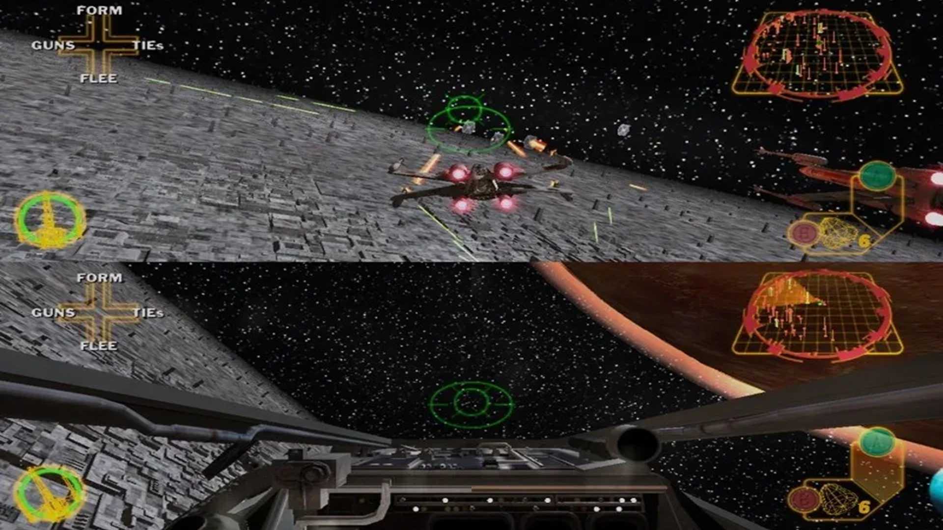 A screenshot of gameplay from Star Wars Rogue Squadron 3: Rebel Strike