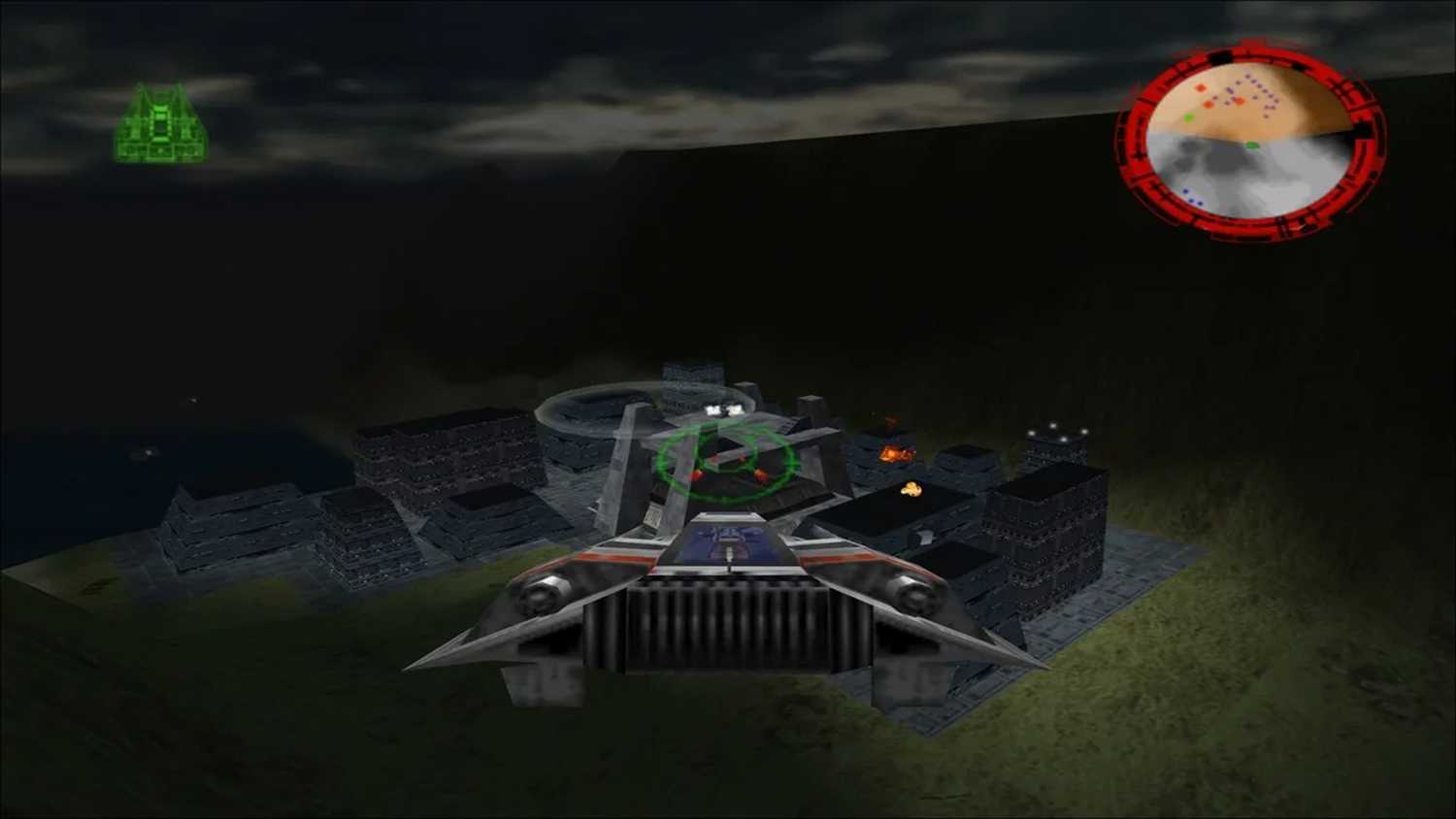 A screenshot of gameplay from Star Wars Rogue Squadron