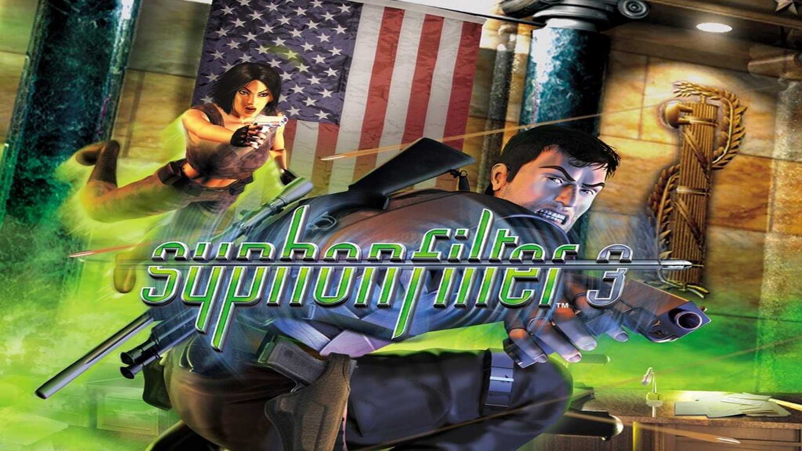 The original PS1 box art pre-911 for Syphon Filter 3