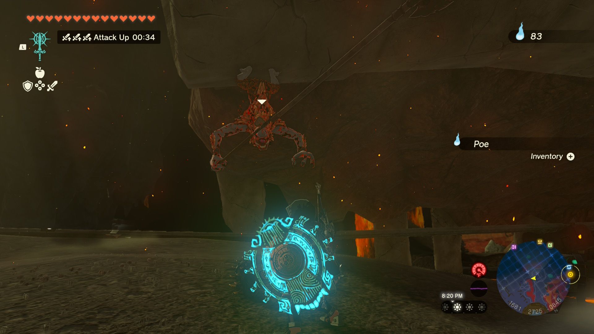 Tears of the Kingdom combat in the underground