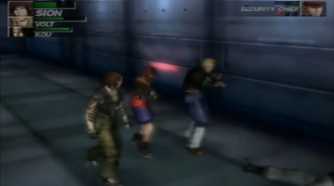 A screenshot of gameplay from The Bouncer