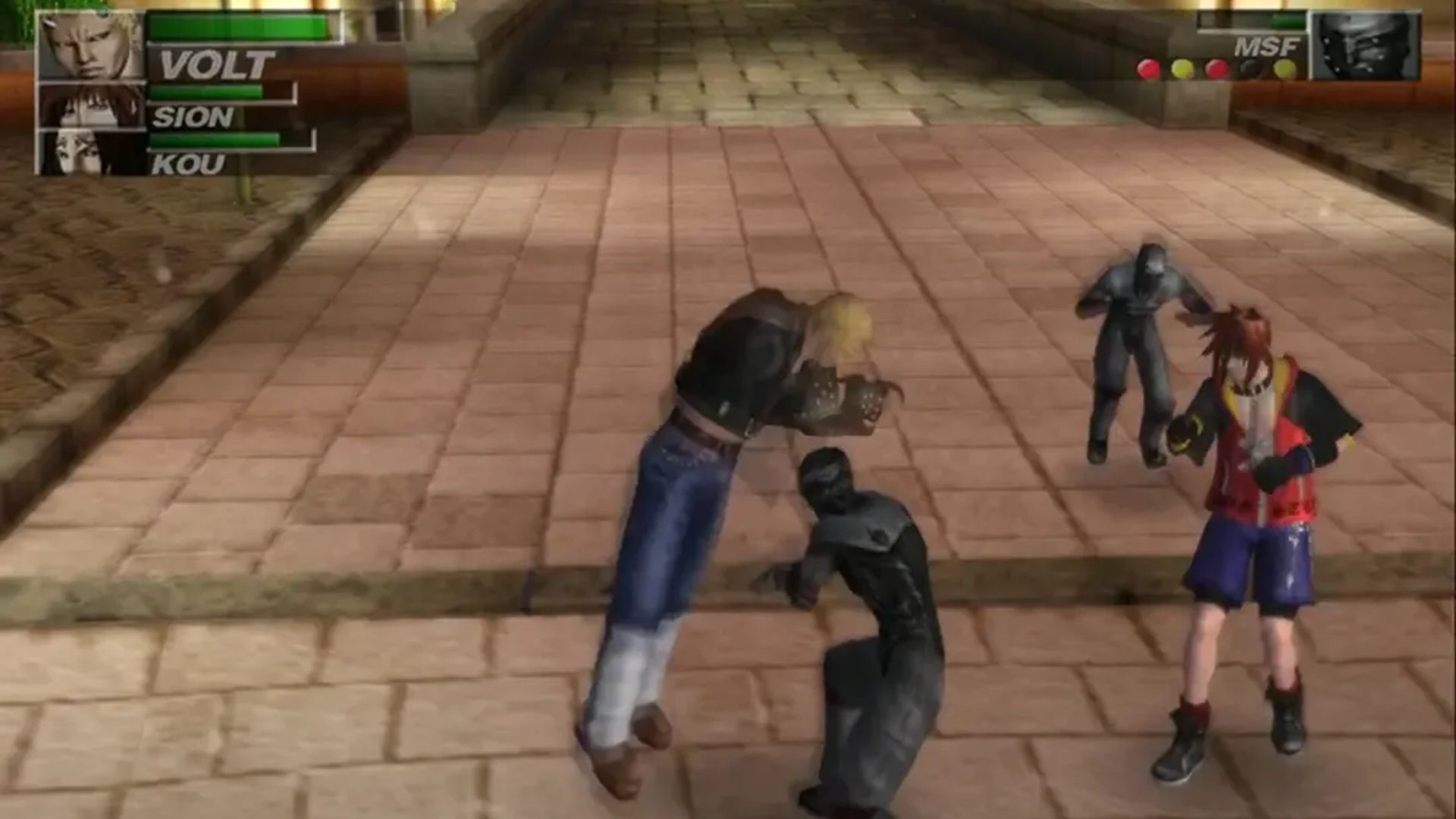 A screenshot of gameplay from The Bouncer