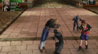 A screenshot of gameplay from The Bouncer