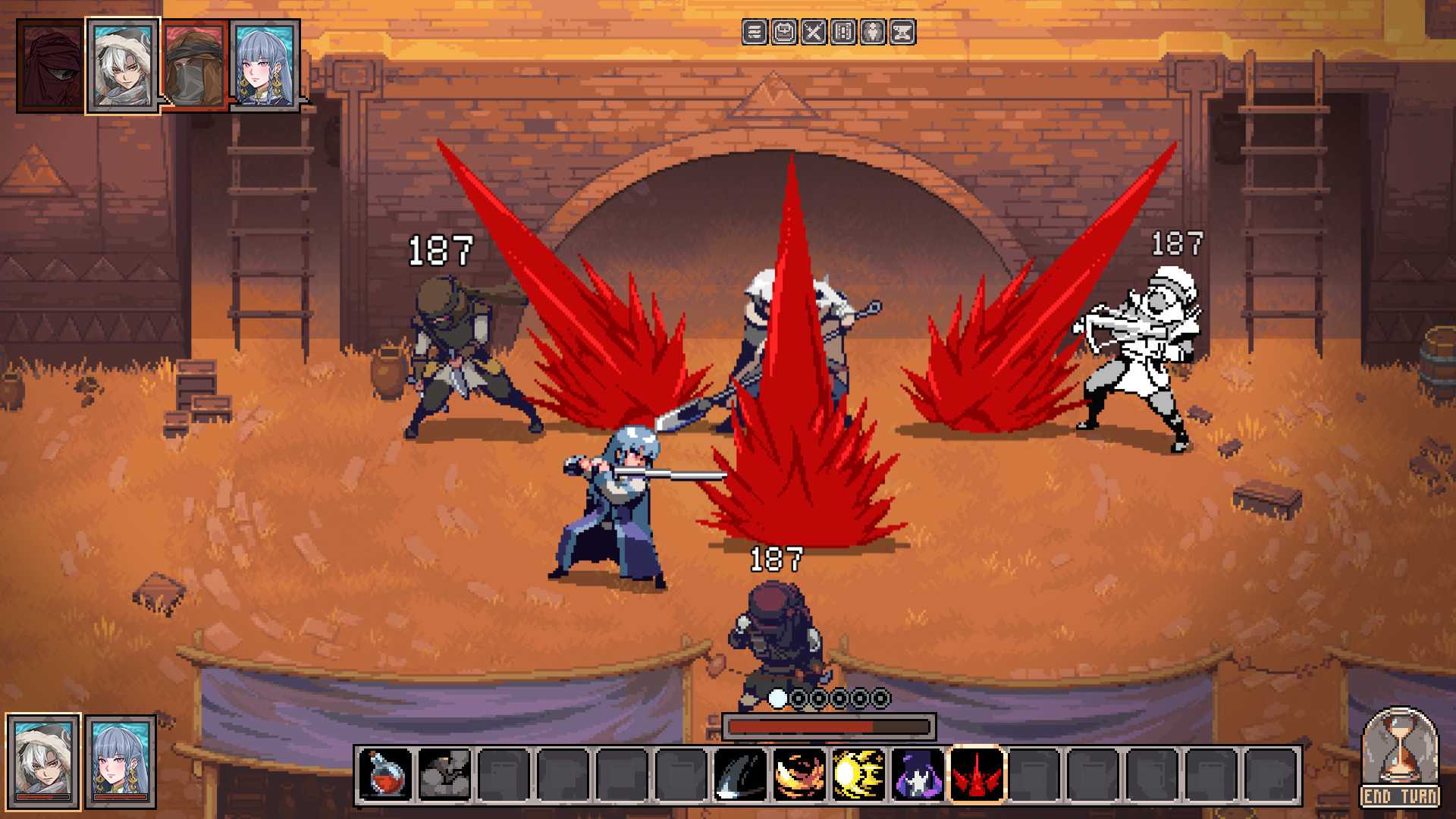 A screenshot of gameplay from The White Raven