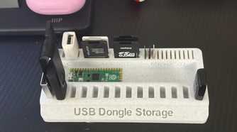 USB organizer with markings visible