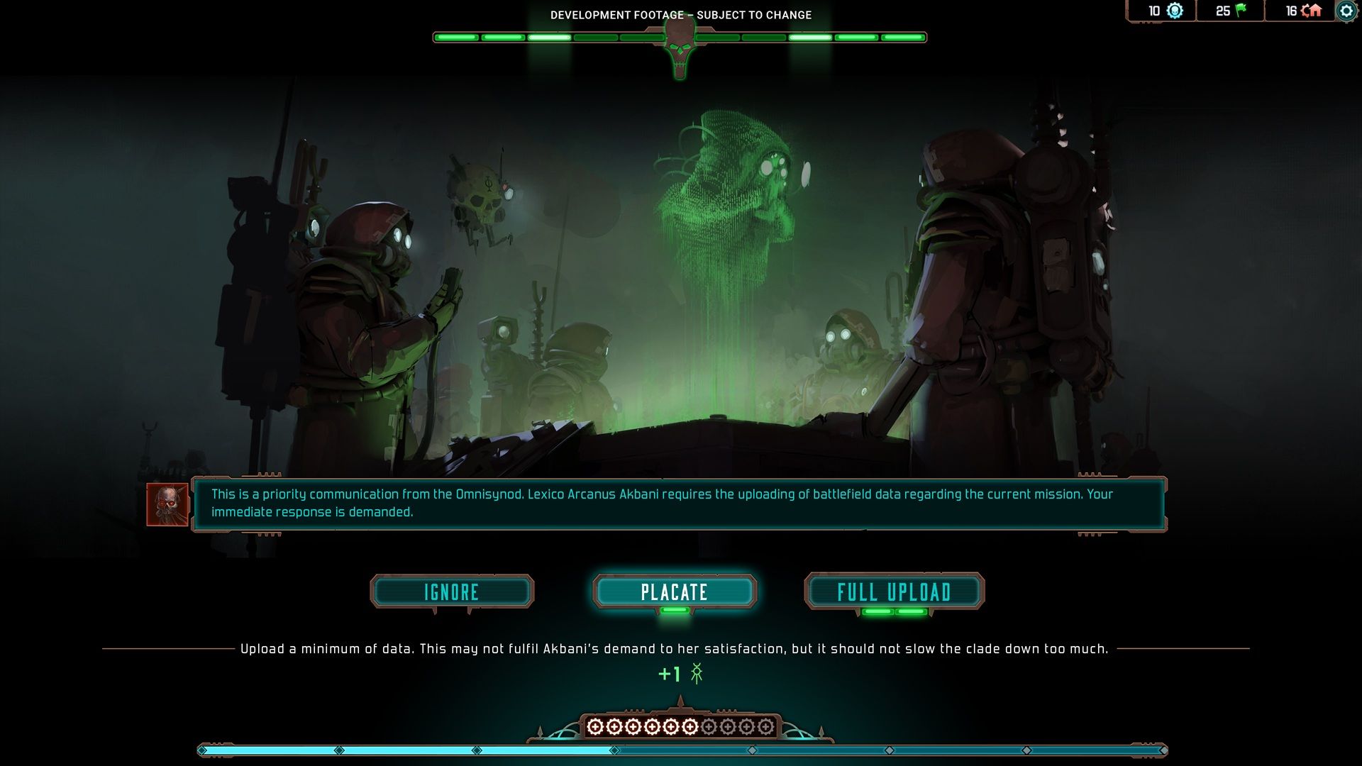 A screenshot of gameplay from Warhammer 40,000: Mechanicus 2