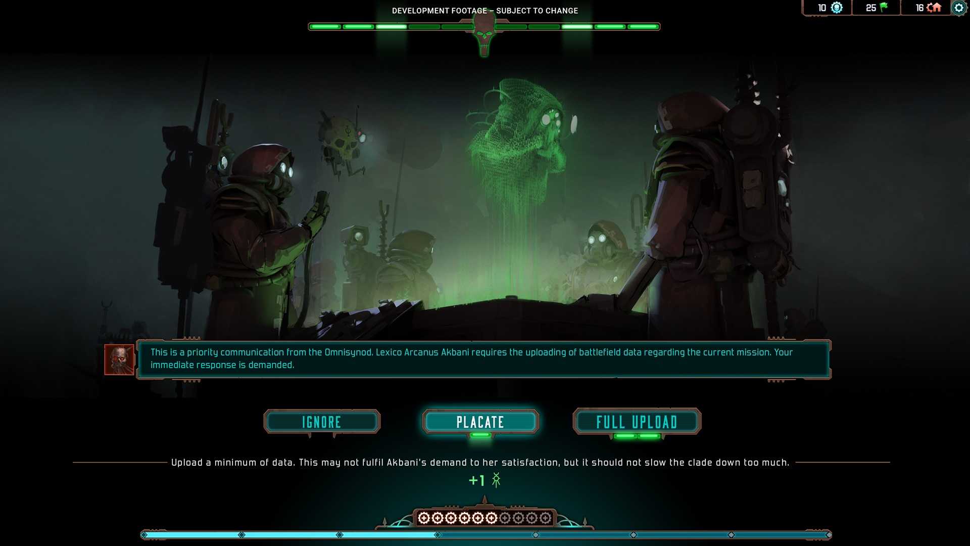 A screenshot of gameplay from Warhammer 40,000: Mechanicus 2