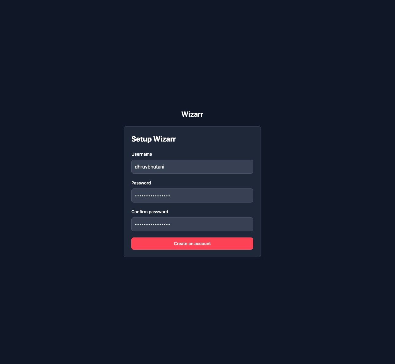 wizarr - plex - homepage
