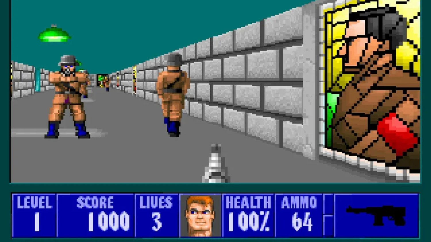 Fighting multiple enemies in Wolfenstein 3D