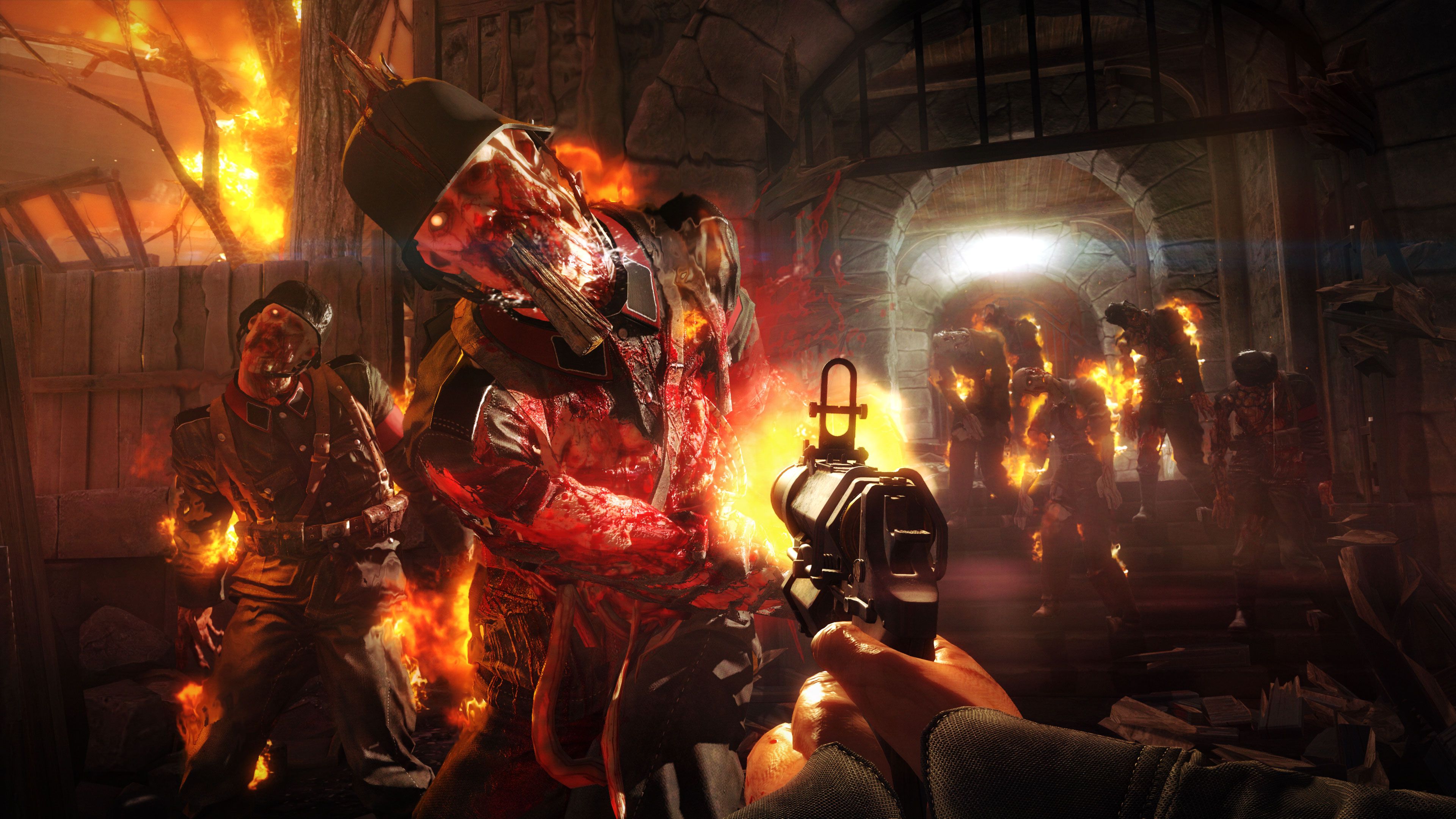 Screenshot from the game Wolfenstein: The Old Blood.