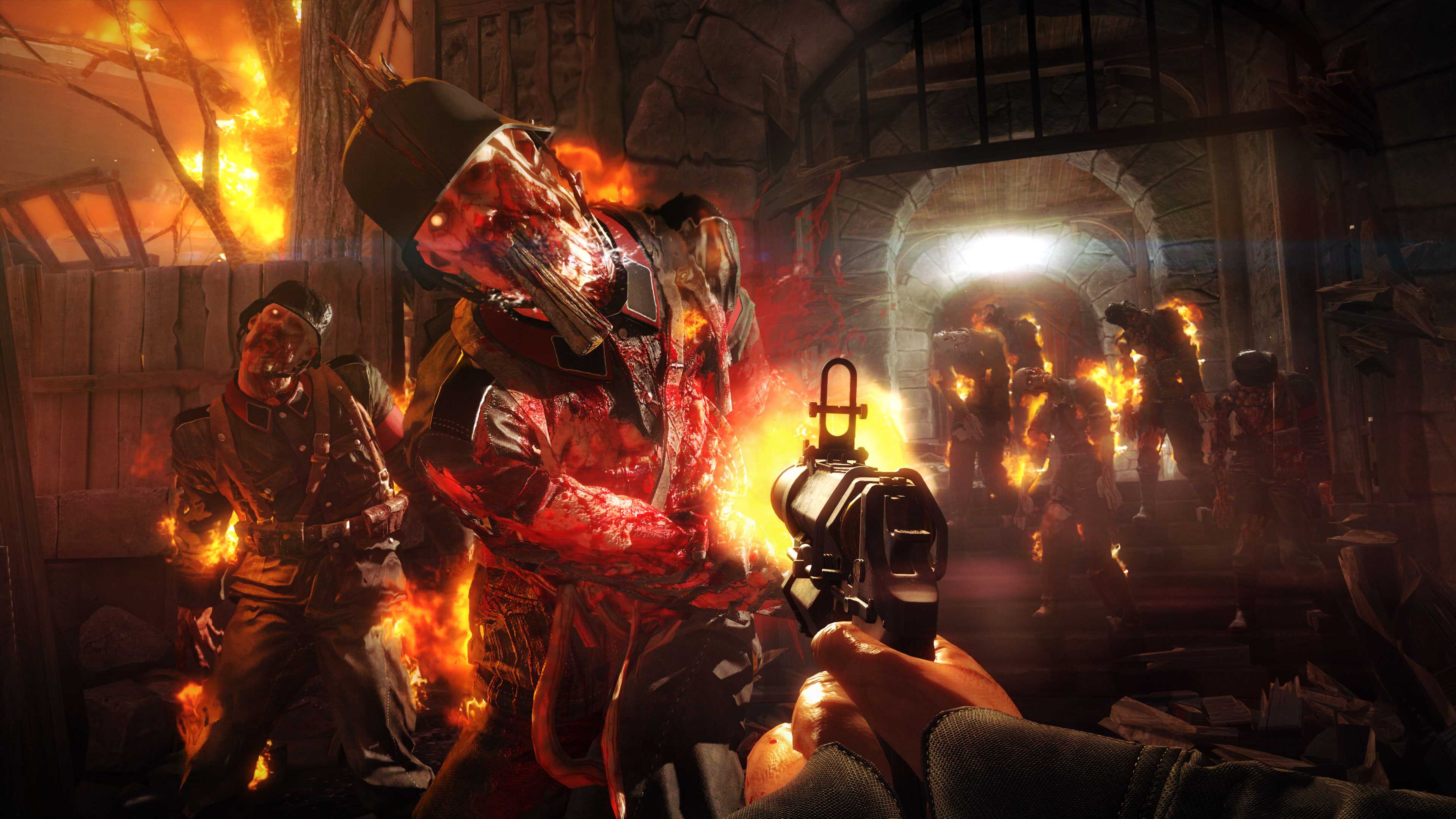 Screenshot from the game Wolfenstein: The Old Blood.