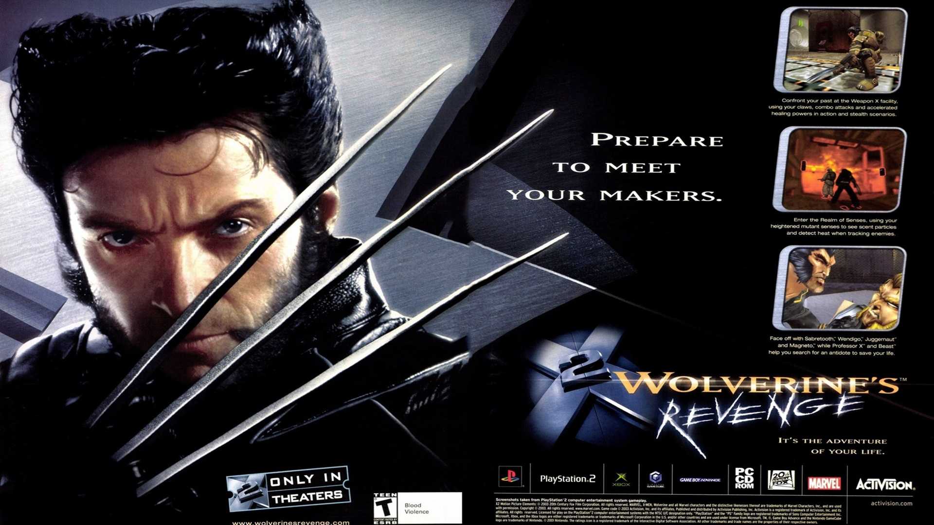 A magazine advertsiment for X2: Wolverine's Revenge