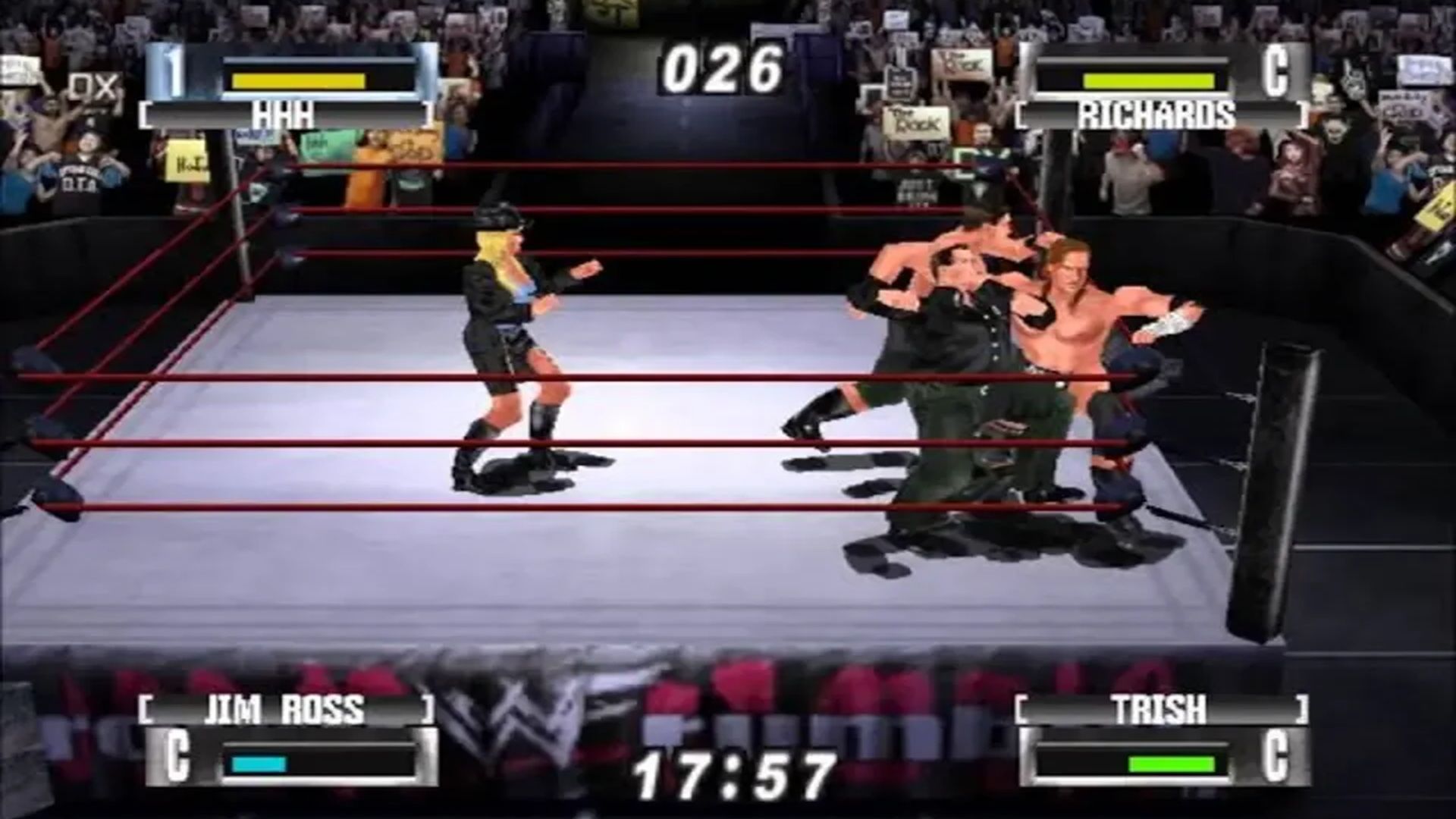 A screenshot of gameplay from WWF No Mercy