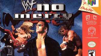The N64 box art for WWF No Mercy.