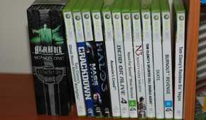Collection of Xbox 360 games.