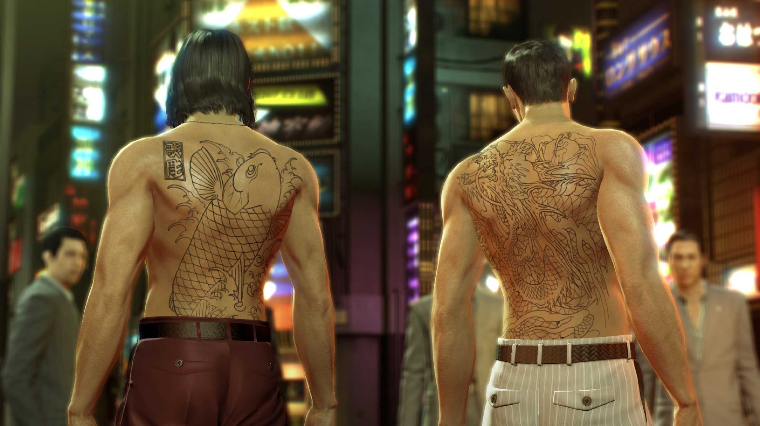 A screenshot from the game Yakuza 0.