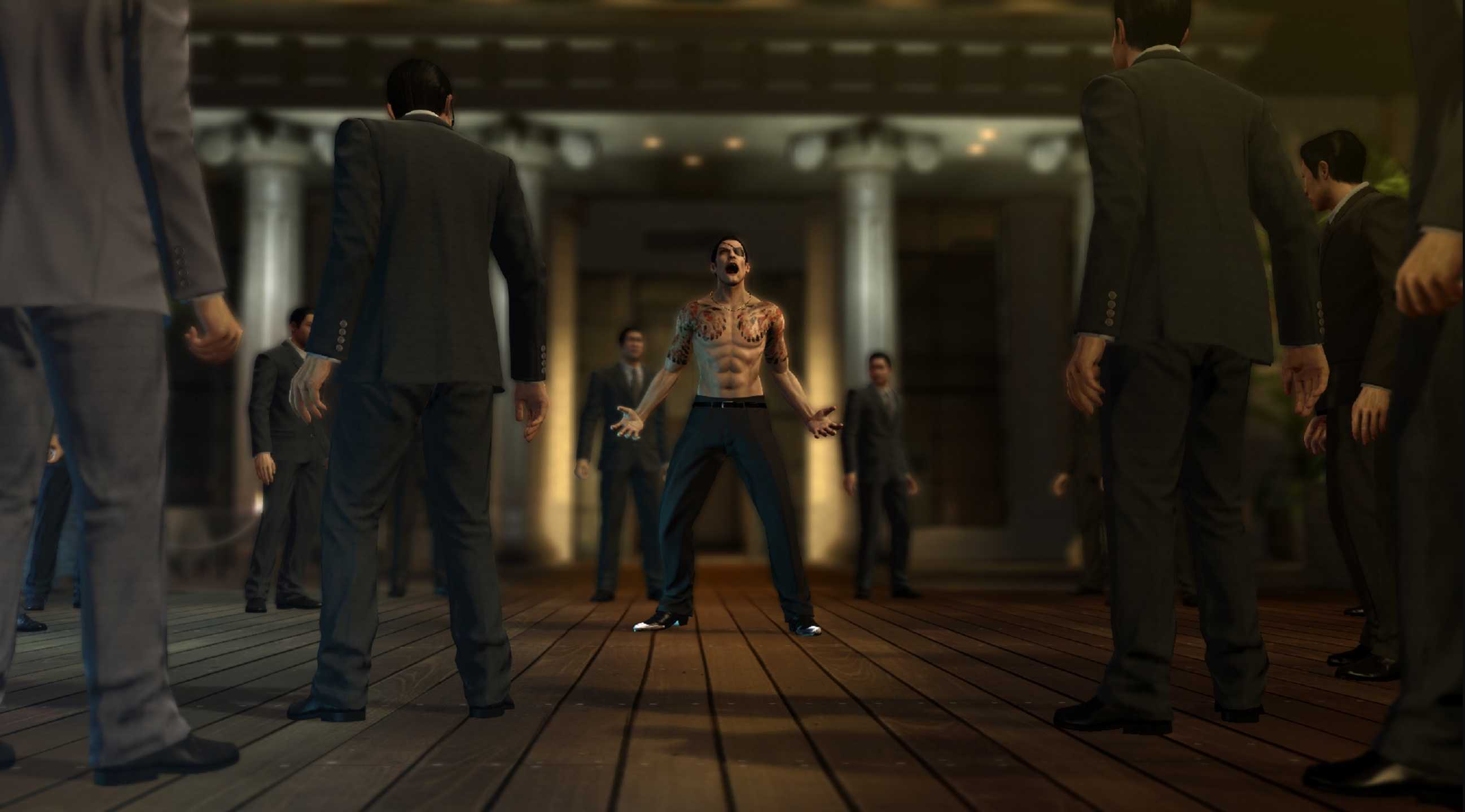 A screenshot from the game Yakuza 0.