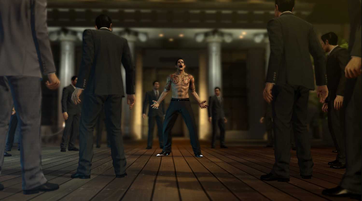 A screenshot from the game Yakuza 0.
