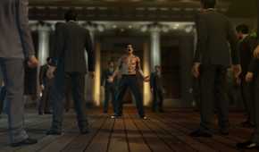A screenshot from the game Yakuza 0.