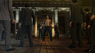 A screenshot from the game Yakuza 0.