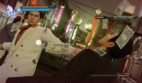A screenshot from the game Yakuza 0.