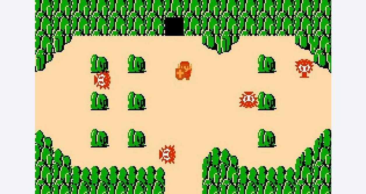 The Legend of Zelda NES link near a cave