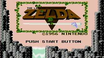The Legend of Zelda NES title screen
