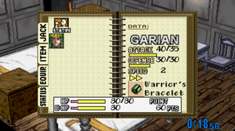 Opening the menu in Dark Savior