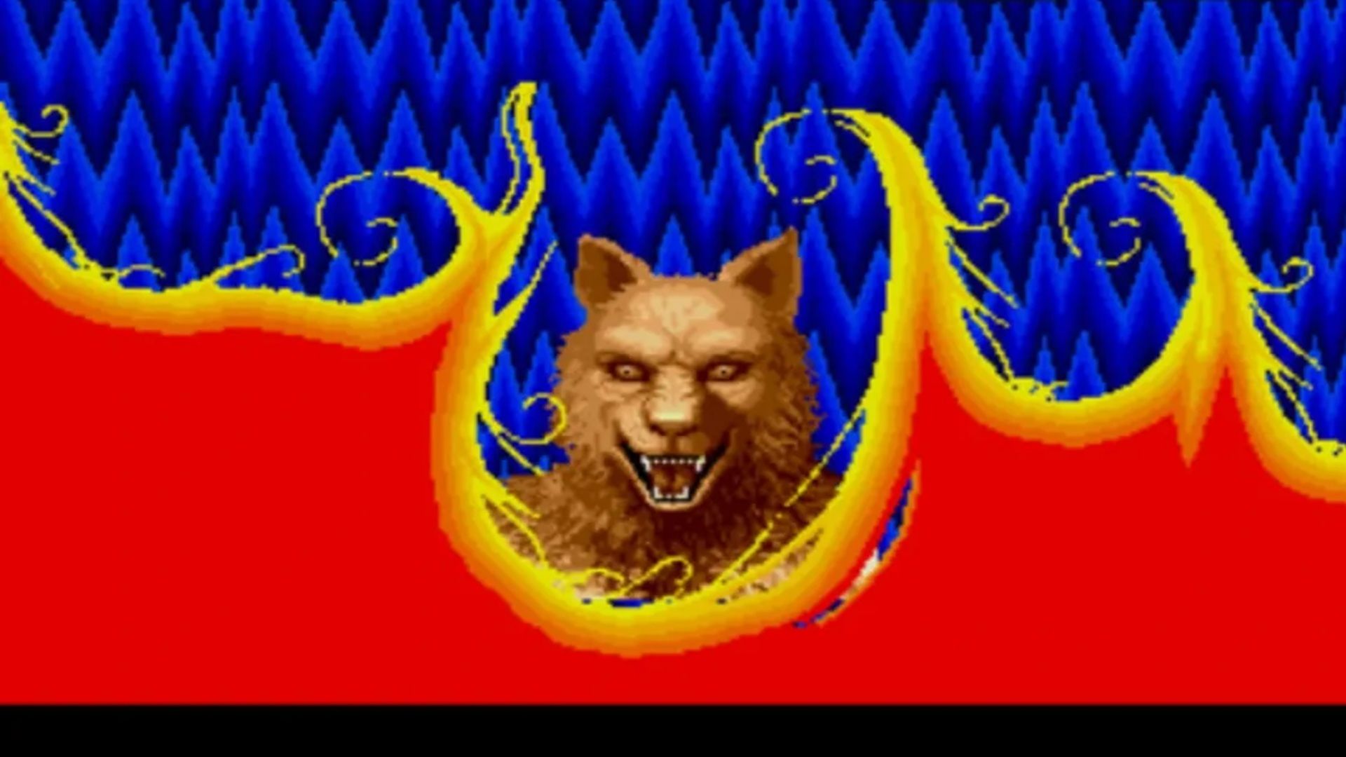 A screenshot of the transformation scene from Altered Beast
