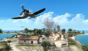 A screenshot from Battlefield 1943.