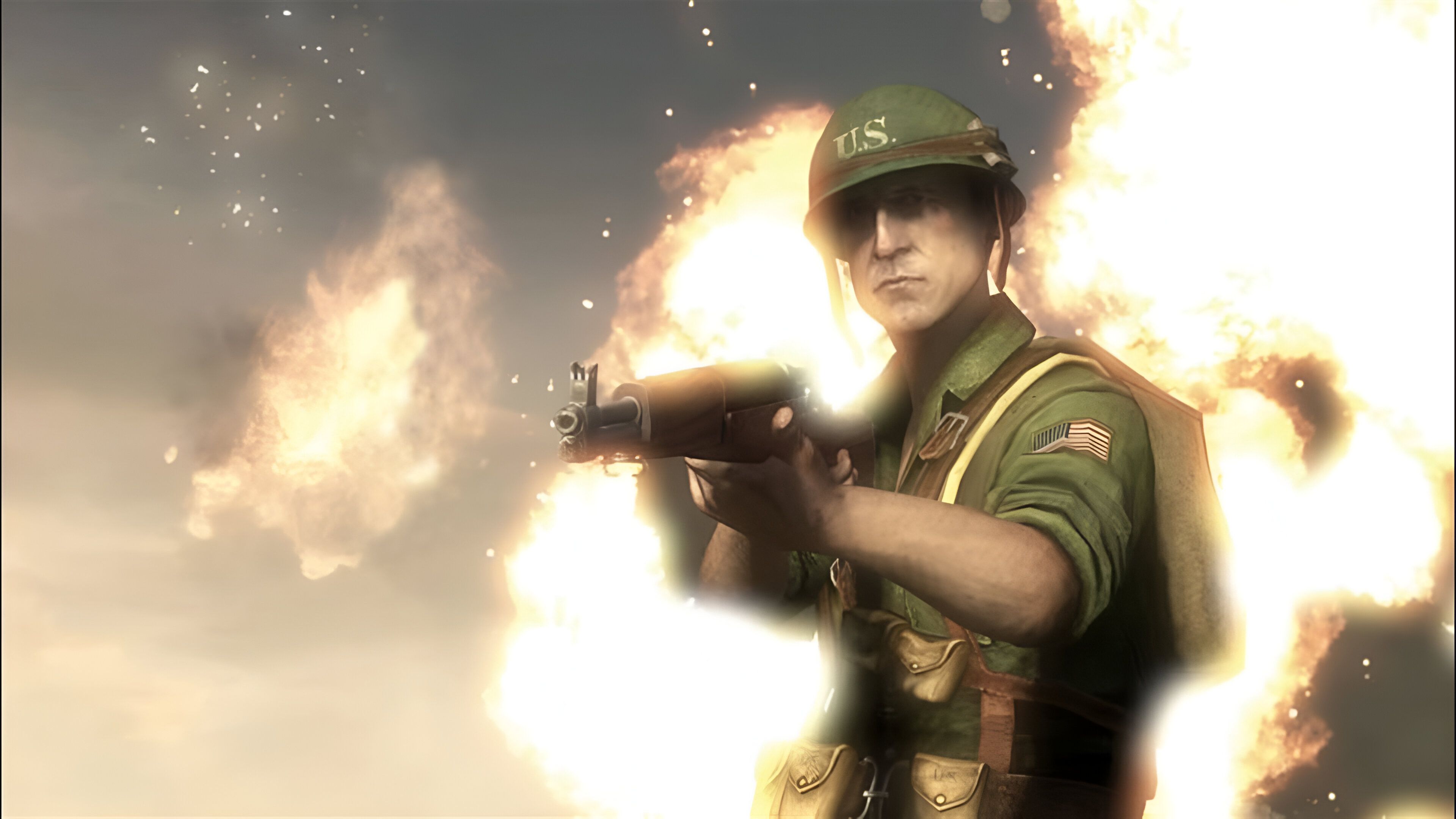 A screenshot from Battlefield 1943.