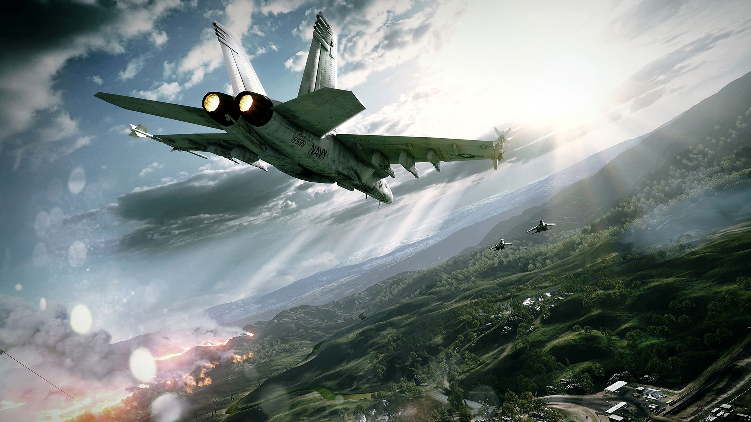 A US Navy jet in Battlefield 3.