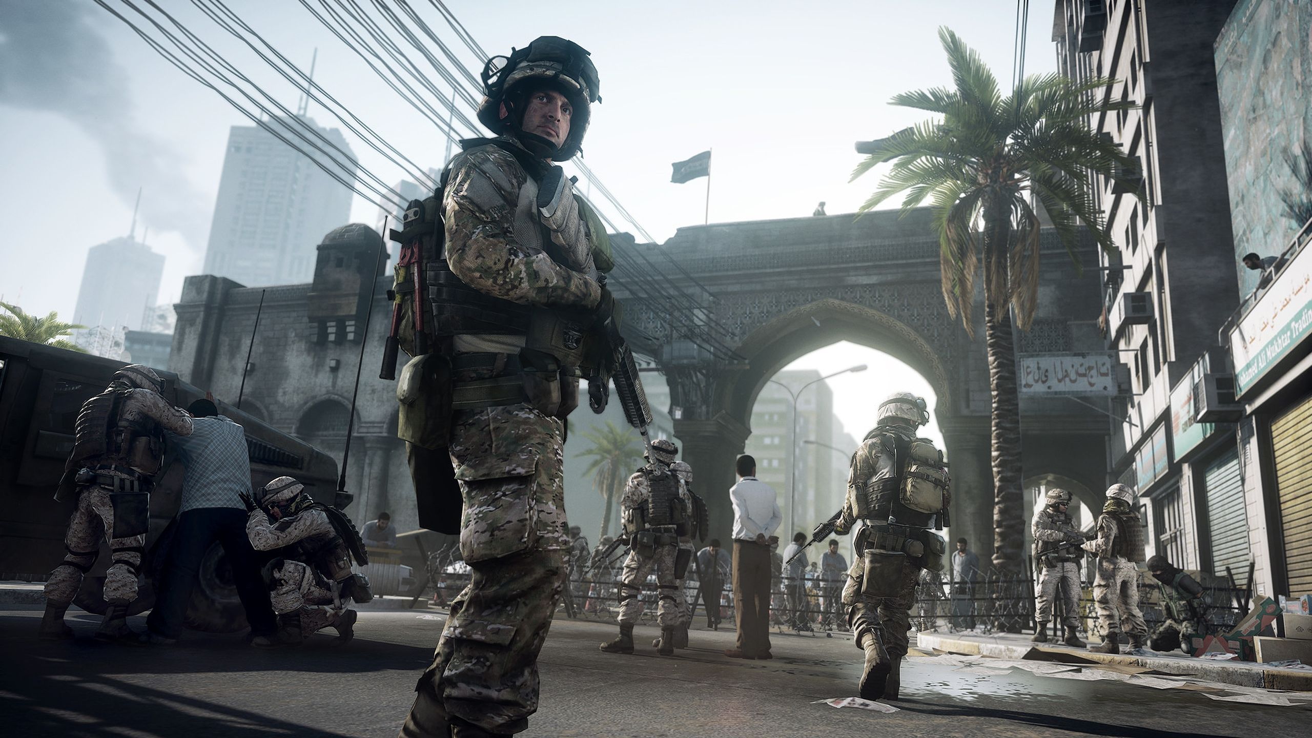 A soldier in Battlefield 3.