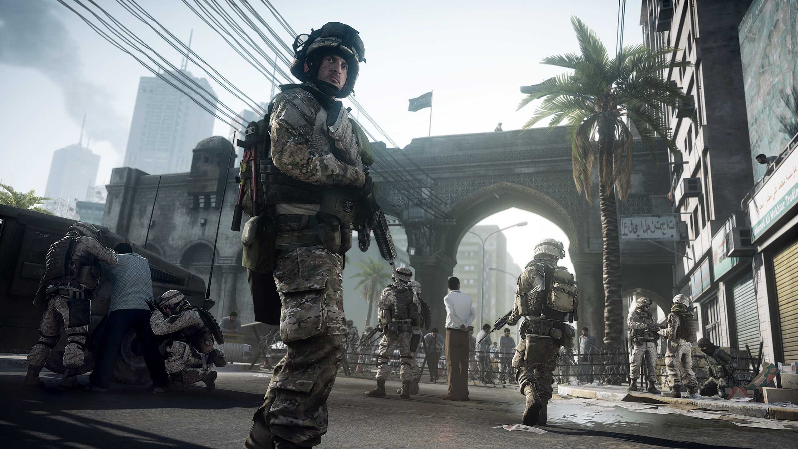 A soldier in Battlefield 3.