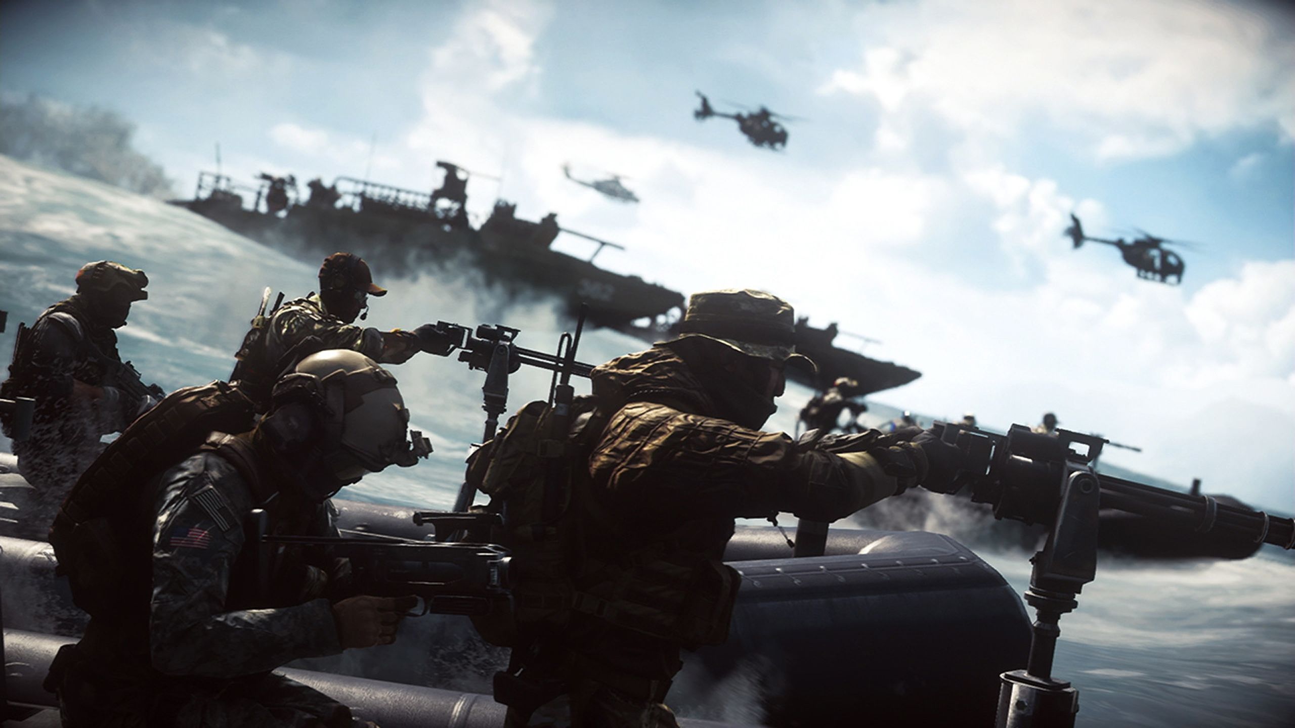Boat gunners in Battlefield 4.