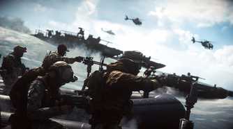 Boat gunners in Battlefield 4.
