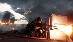 Comabt on a boat in Battlefield 4.