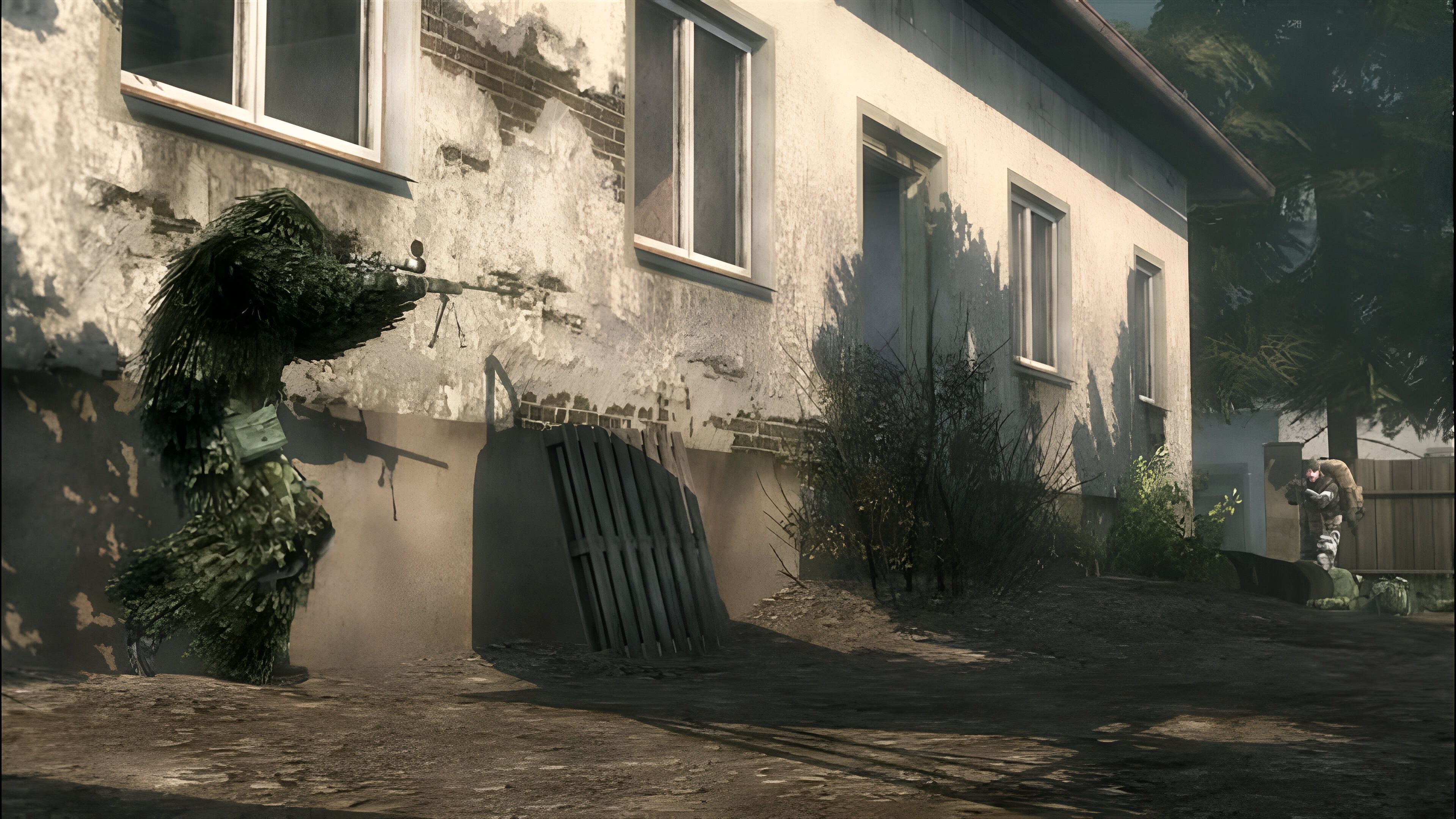 Sniper in a ghillie suit in Battlefield: Bad Company.
