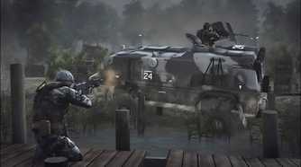 A screenshot from Battlefield: Bad Company.